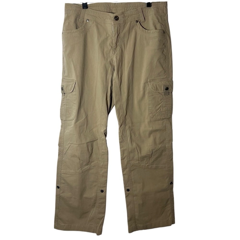 Kuhl Womens Tan Khaki Roll-up Cargo Hiking Pants Size 10